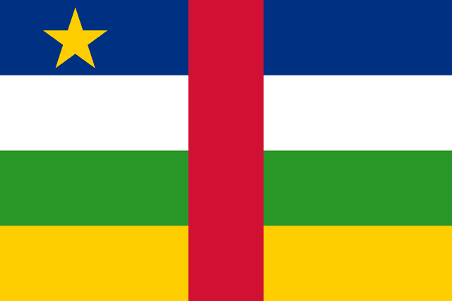 Orta Afrika Cumhuriyeti bayrağı